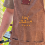 Gepersonaliseerde BBQ schort met borduurwerk - chef naam
